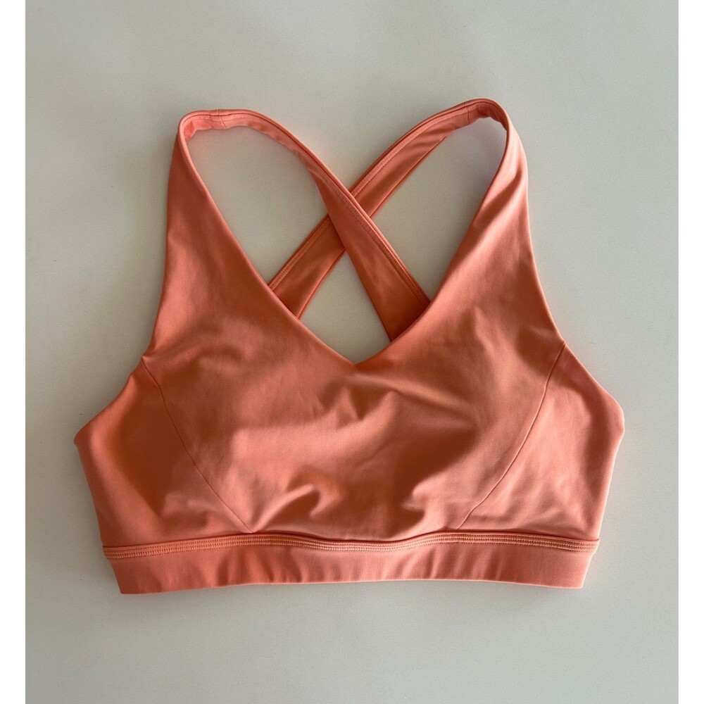 Lululemon Sports Bra Orange Crossback Strap – Size 8